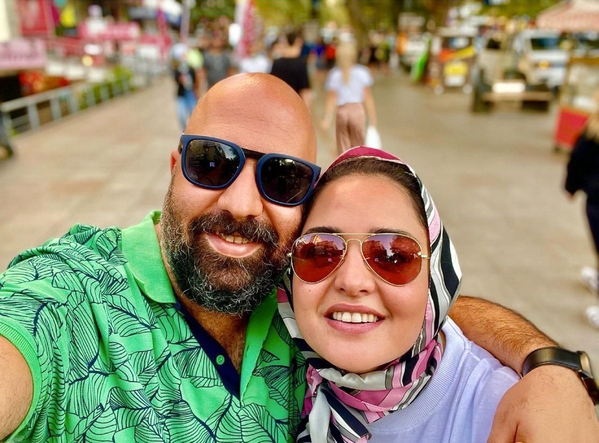 عاشقانه جذاب نرگس محمدی و همسرش علی اوجی | این عکس عاشقانه دل همه رو برد